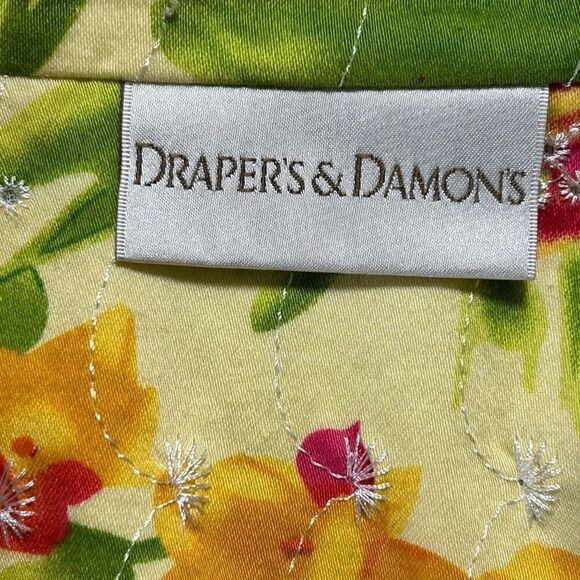 Draper's & Damon's Shirt Jacket Women's XL Multicolor Floral Embroidered Eyelet - Picture 9 of 12